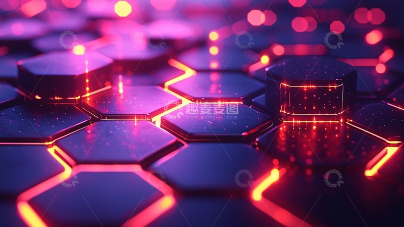 高清大图下载【趣麦麦图】科技感十足的蜂窝结构