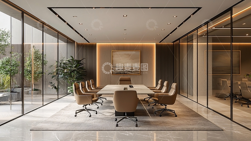 高清大图下载【趣麦麦图】现代办公室会议室