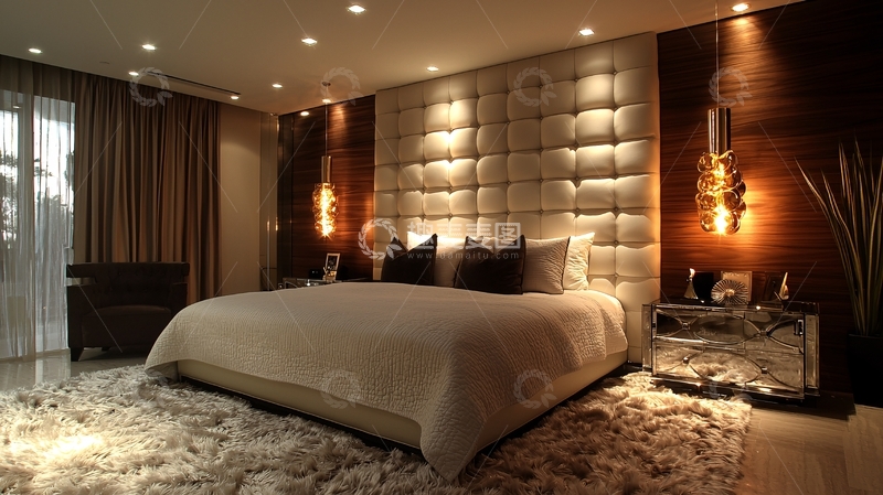 高清大图下载【趣麦麦图】现代简约卧室设计43