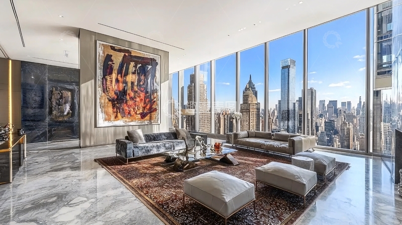 高清大图下载【趣麦麦图】豪华公寓落地窗景观