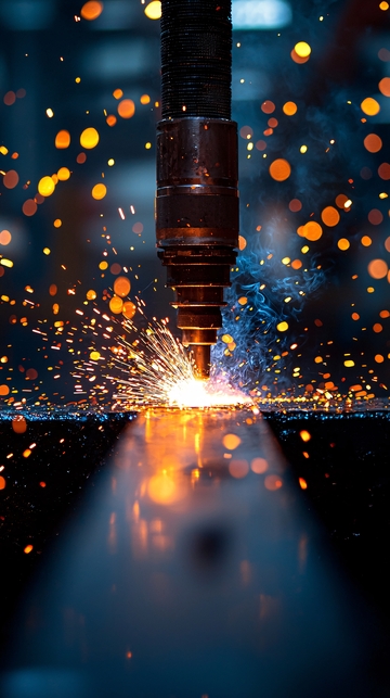金属切割火花四溅