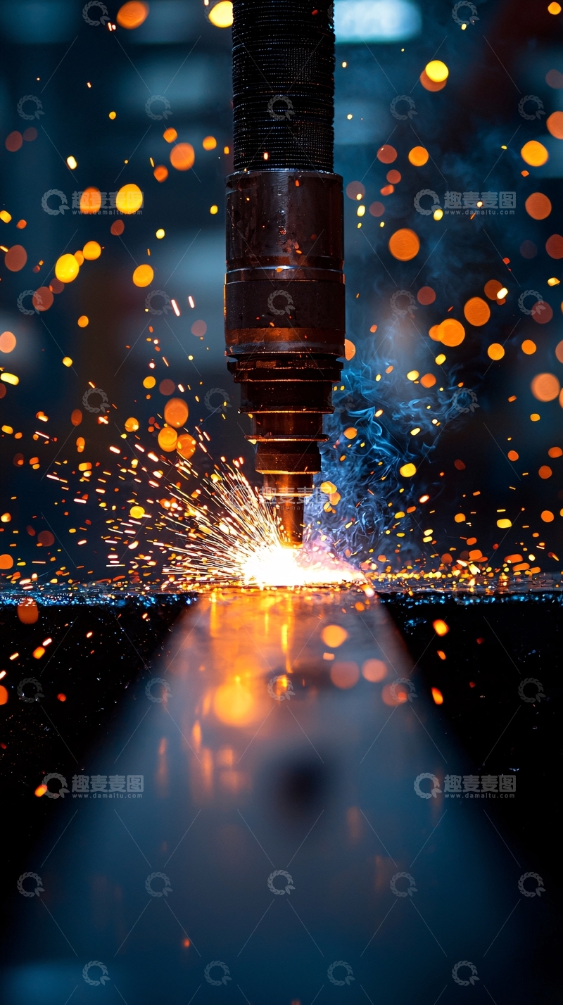 高清大图下载【趣麦麦图】金属切割火花四溅