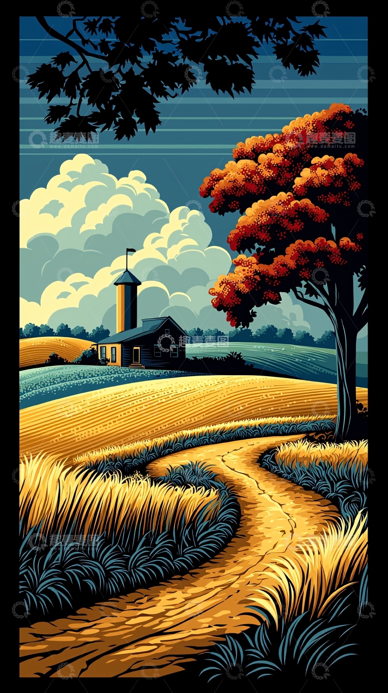高清大图下载【趣麦麦图】田园风光100