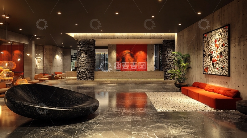 高清大图下载【趣麦麦图】高端酒店大堂设计
