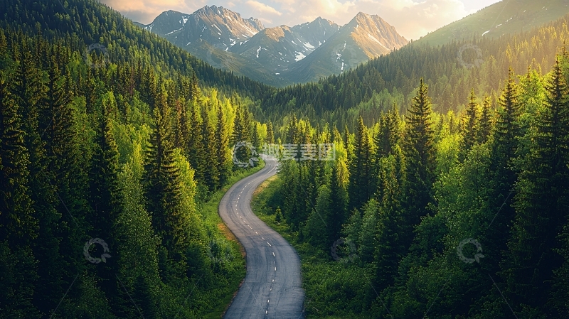高清大图下载【趣麦麦图】山间蜿蜒的公路