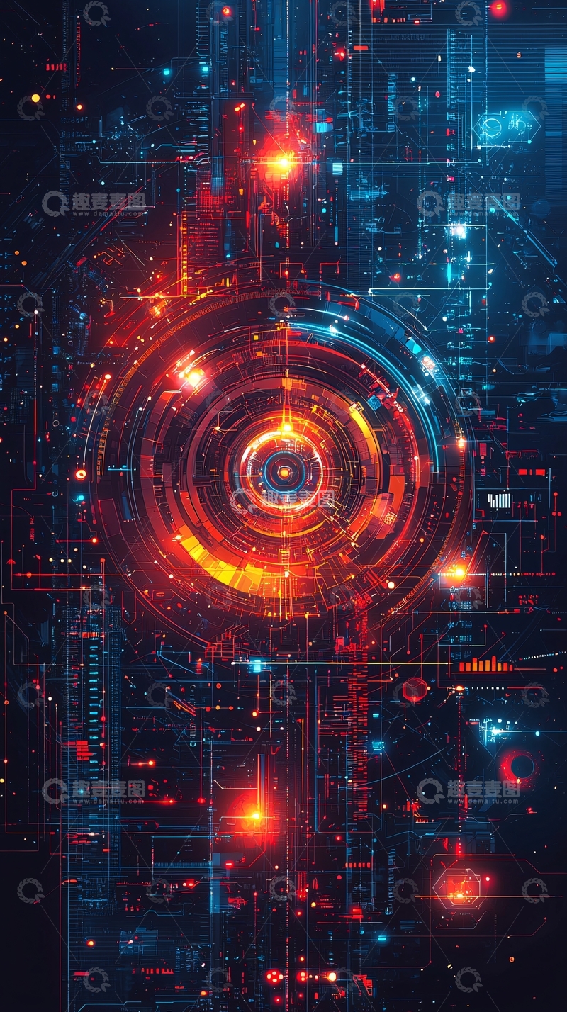 高清大图下载【趣麦麦图】科技感十足的圆形图案