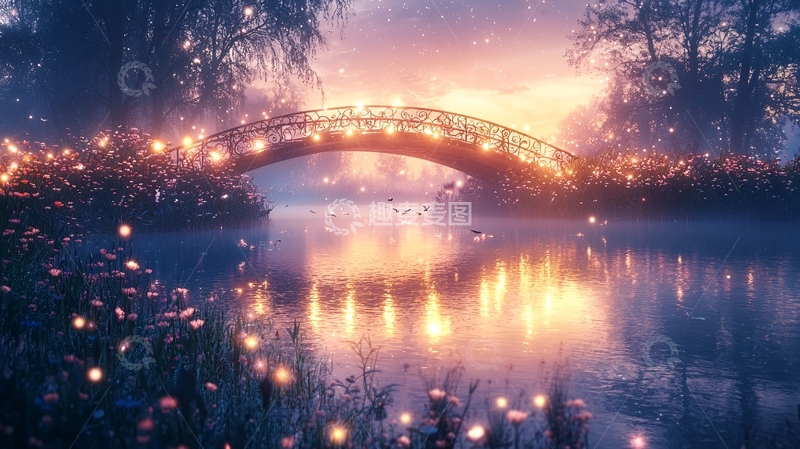 高清大图下载【趣麦麦图】梦幻小桥流水人家