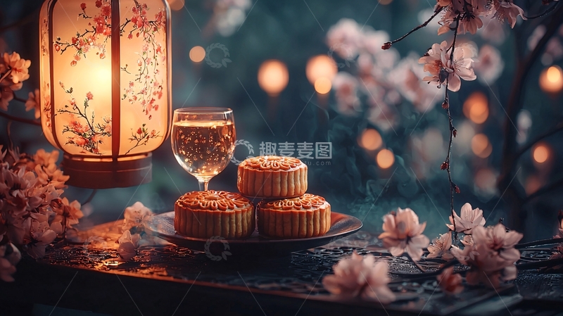 高清大图下载【趣麦麦图】中秋节氛围图