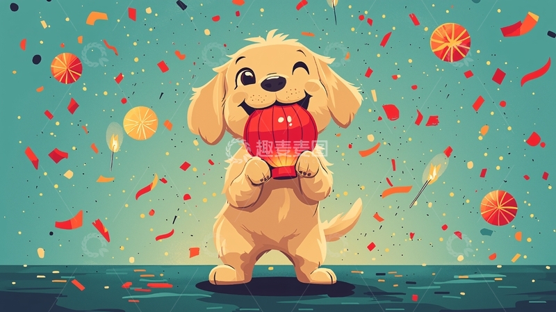 高清大图下载【趣麦麦图】金毛犬