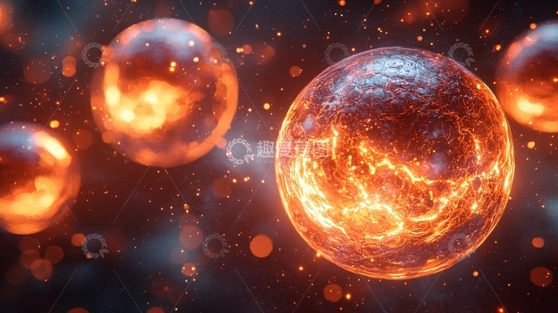 高清大图下载【趣麦麦图】燃烧的星球奇观