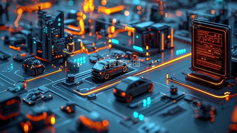 高清大图下载【趣麦麦图】未来科技城市交通蓝图