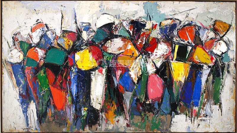 高清大图下载【趣麦麦图】抽象派人群绘画