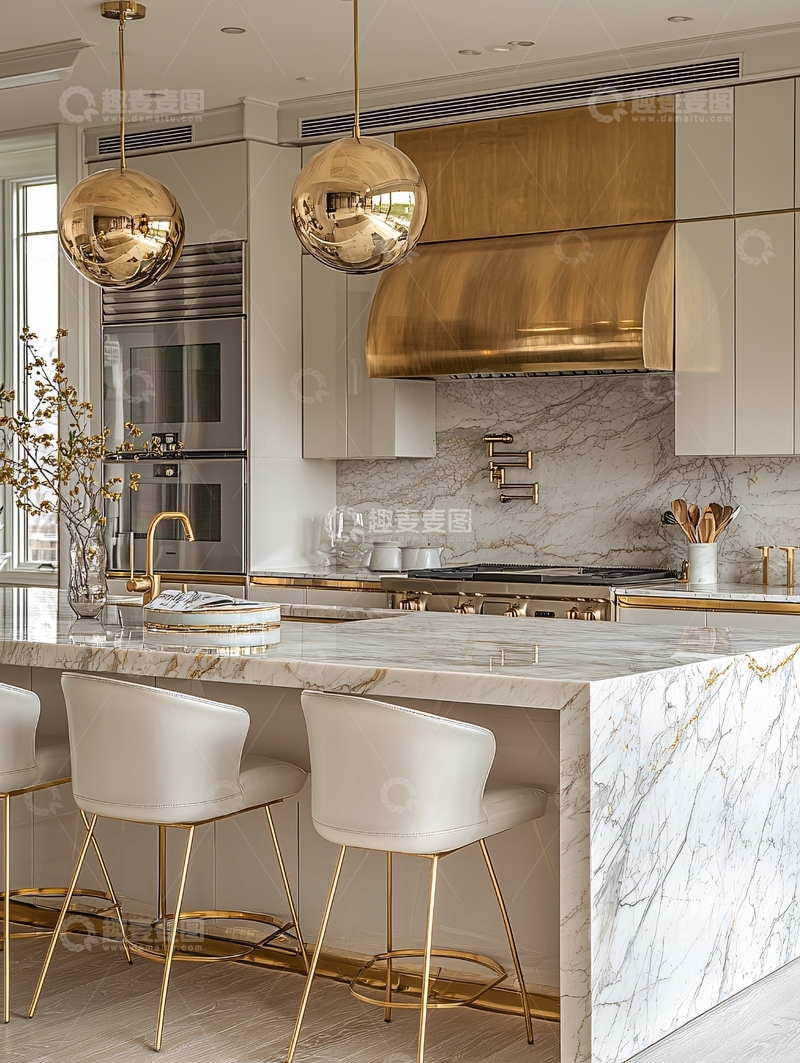 高清大图下载【趣麦麦图】现代轻奢厨房
