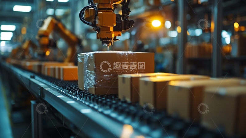 高清大图下载【趣麦麦图】自动化包装生产线