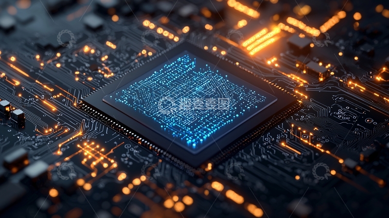 高清大图下载【趣麦麦图】科技芯片电路板细节图