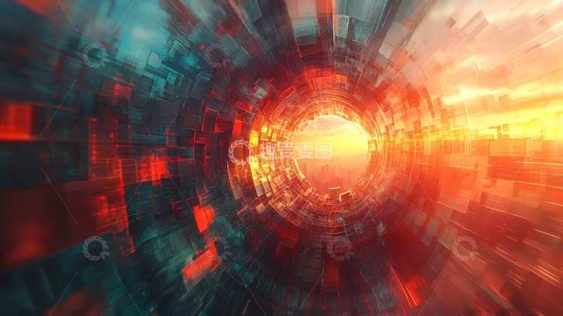 高清大图下载【趣麦麦图】抽象未来都市