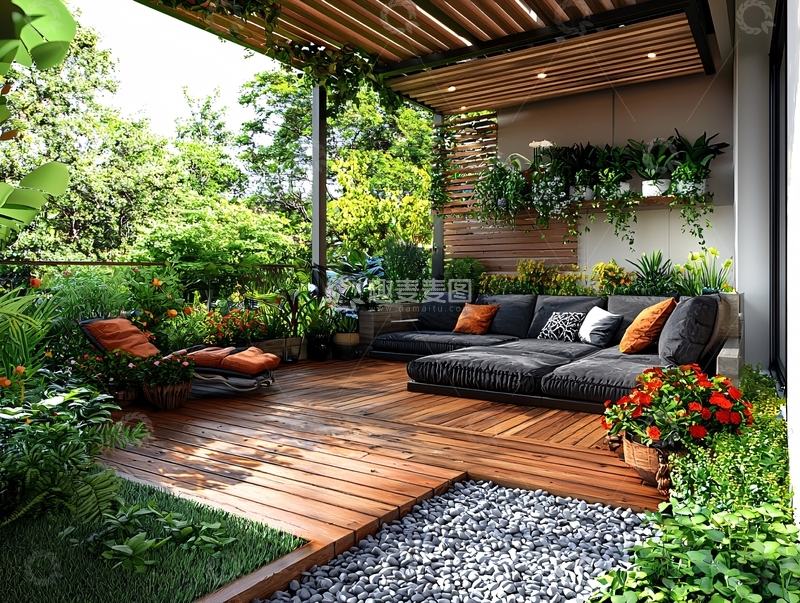 高清大图下载【趣麦麦图】庭院休闲区设计