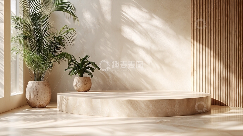 高清大图下载【趣麦麦图】极简风格木质展示台