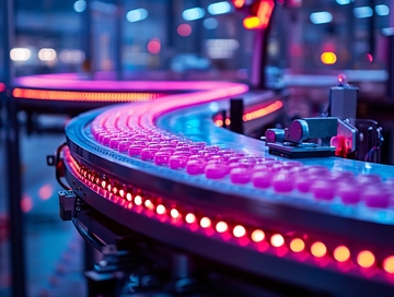 自动化生产线上的产品