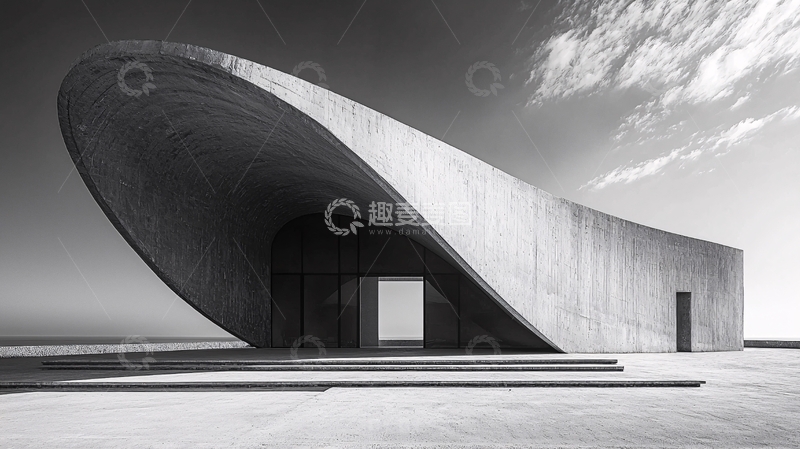 高清大图下载【趣麦麦图】未来主义混凝土建筑