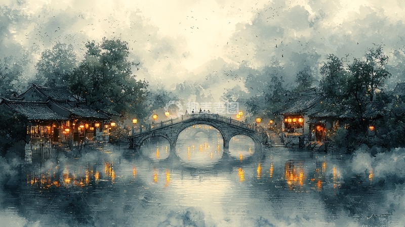 高清大图下载【趣麦麦图】水墨江南