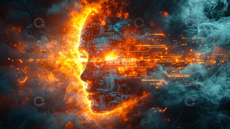 高清大图下载【趣麦麦图】火焰人脸