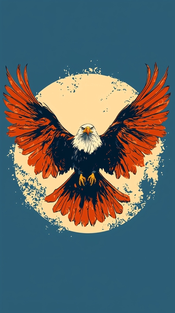 展翅翱翔的雄鹰