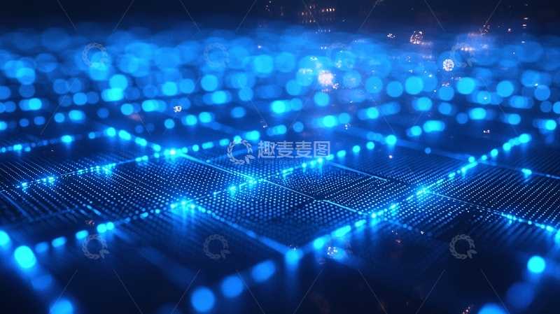 高清大图下载【趣麦麦图】蓝色科技感背景