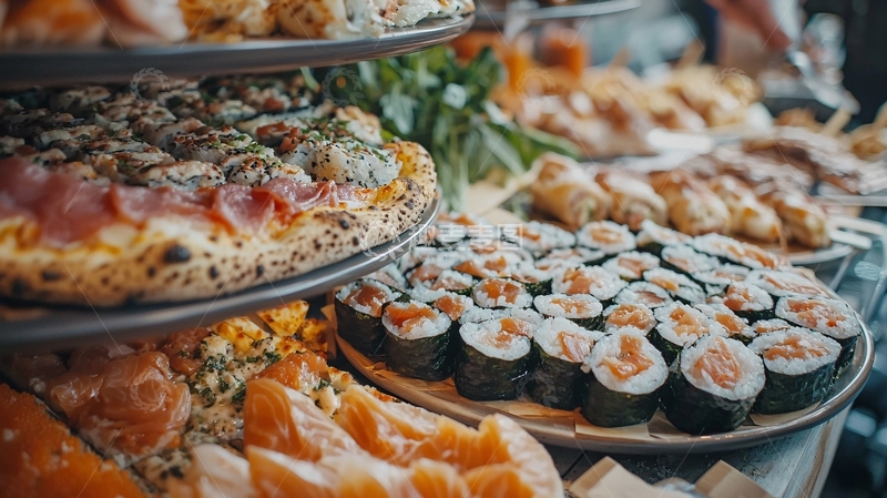 高清大图下载【趣麦麦图】美味的食物自助餐