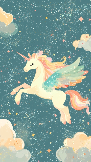 星空飞马彩虹独角兽