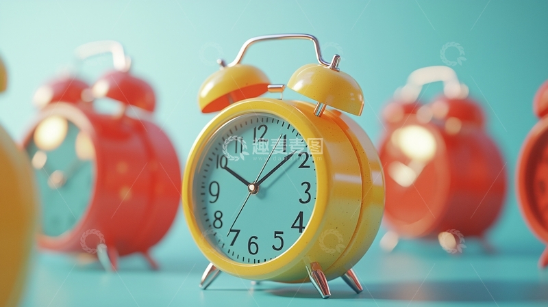 高清大图下载【趣麦麦图】彩色闹钟