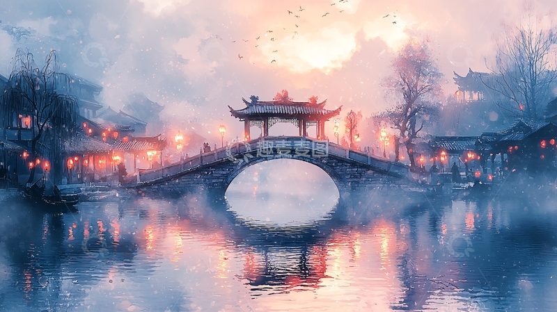 高清大图下载【趣麦麦图】水墨江南