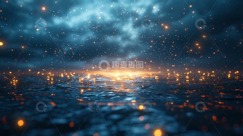 高清大图下载【趣麦麦图】黑暗星空雨夜