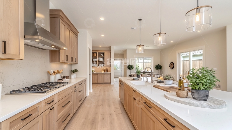 高清大图下载【趣麦麦图】明亮现代的厨房空间