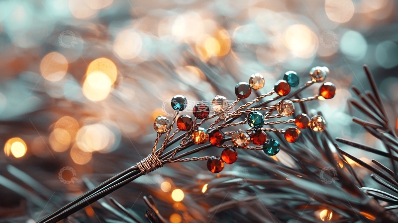 高清大图下载【趣麦麦图】圣诞树枝装饰