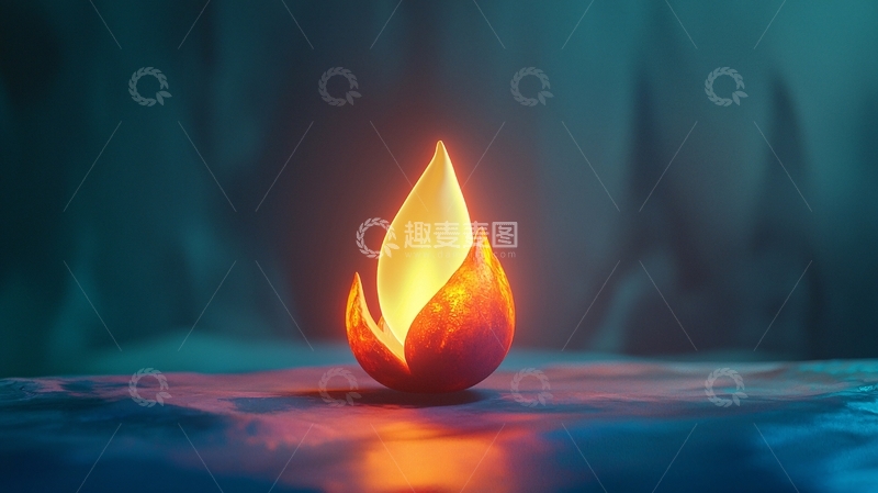 高清大图下载【趣麦麦图】梦幻般燃烧的火焰蛋