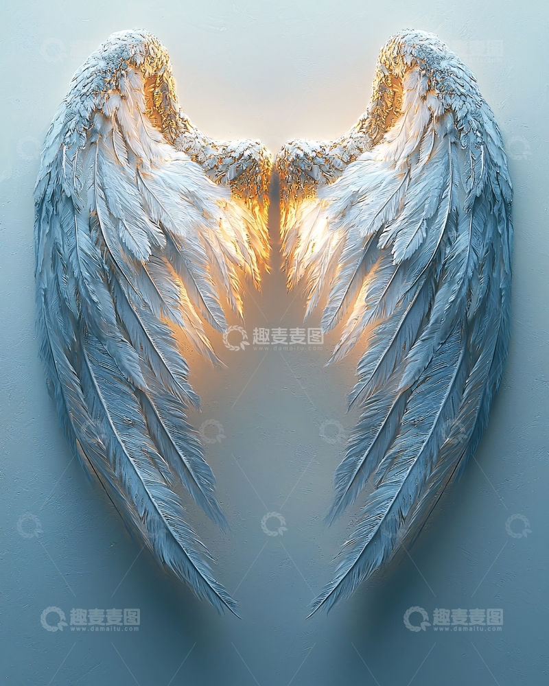 高清大图下载【趣麦麦图】光之羽翼