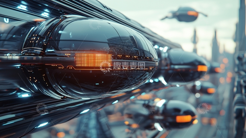高清大图下载【趣麦麦图】未来科技感交通工具
