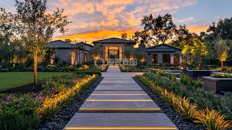 高清大图下载【趣麦麦图】高端别墅夜景