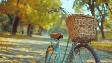 秋日公园自行车