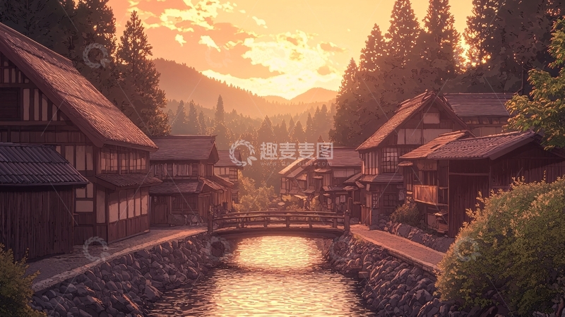 高清大图下载【趣麦麦图】夕阳西下