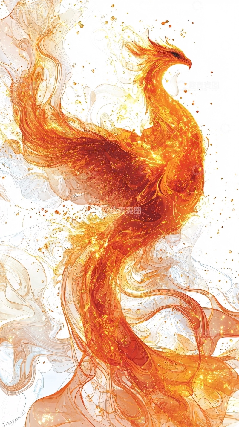 高清大图下载【趣麦麦图】火焰凤凰