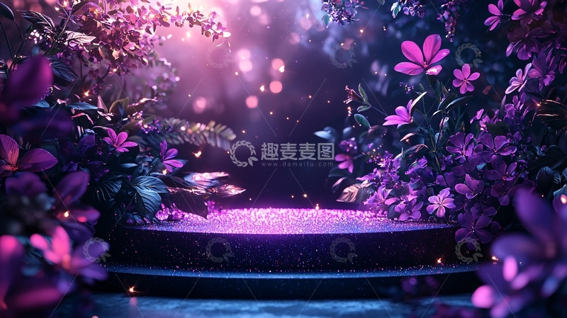 高清大图下载【趣麦麦图】梦幻紫色花海