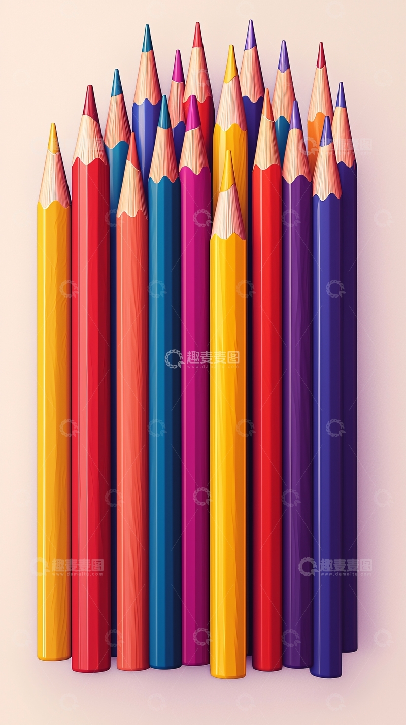 高清大图下载【趣麦麦图】彩色铅笔