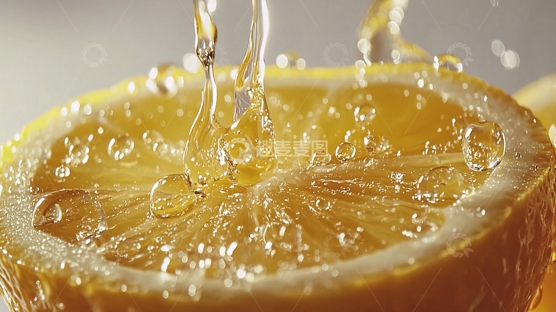 高清大图下载【趣麦麦图】柠檬汁水飞溅