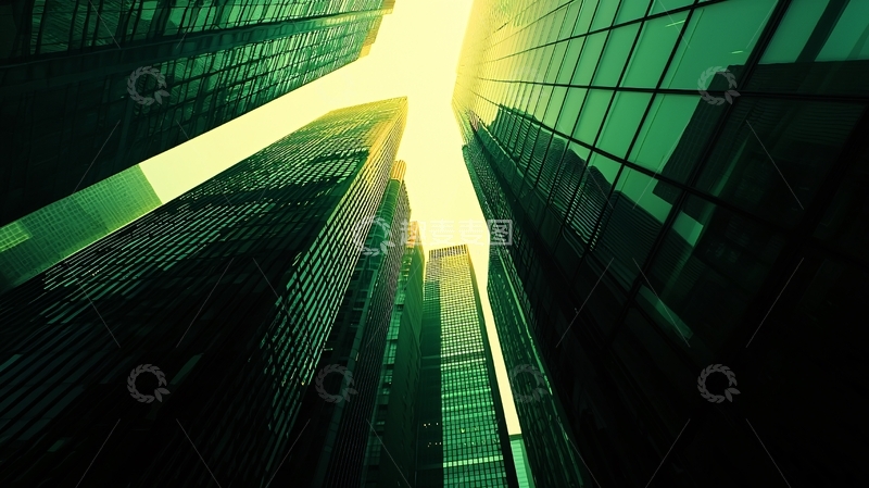 高清大图下载【趣麦麦图】仰视高楼大厦