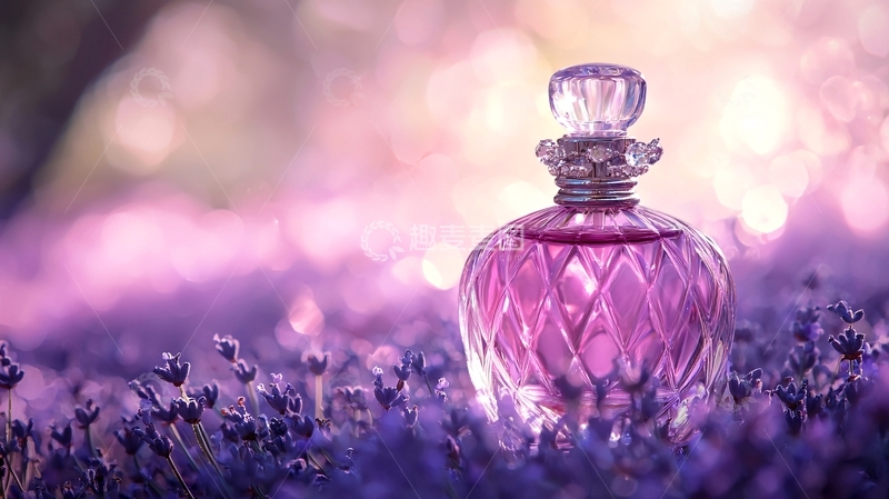 高清大图下载【趣麦麦图】紫色香水瓶