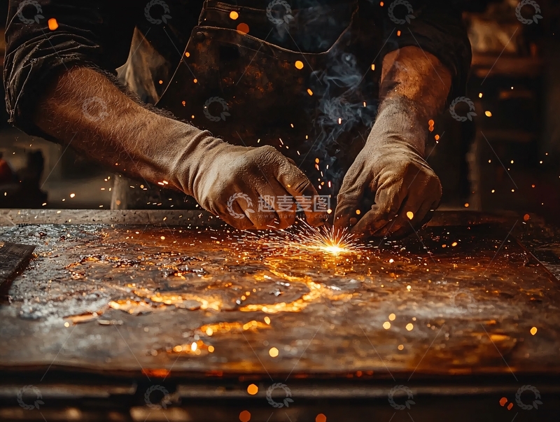 高清大图下载【趣麦麦图】焊接工人