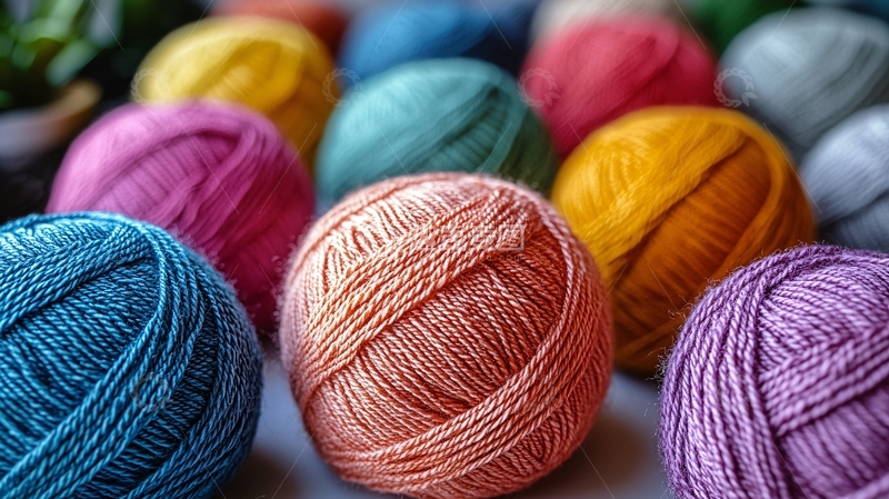 高清大图下载【趣麦麦图】彩色毛线球