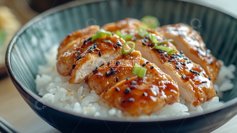 高清大图下载【趣麦麦图】日式照烧鸡肉饭